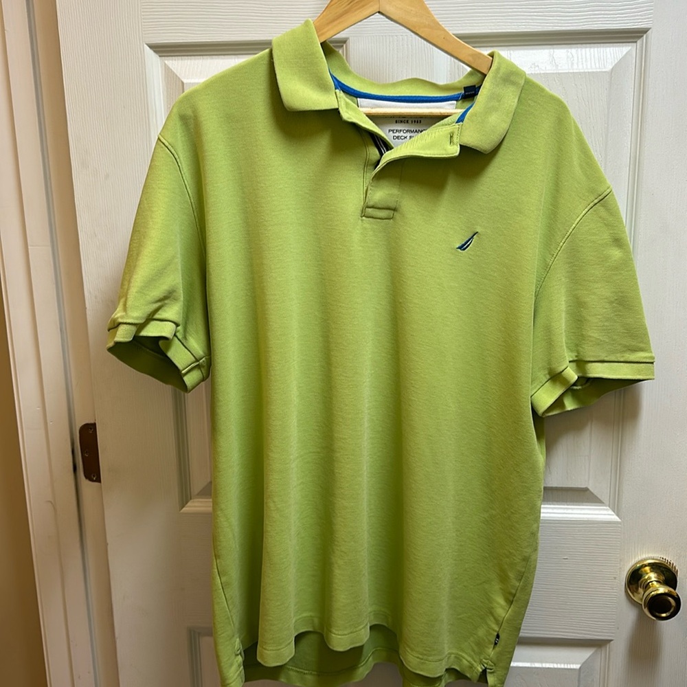Nautica lime green polo XXL